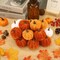 18 Pcs Fall Artificial Velvet Pumpkins Fake Fabric Pumpkin Faux Foam Pumpkins Orange Yellow White Artificial Pumpkin Decorations